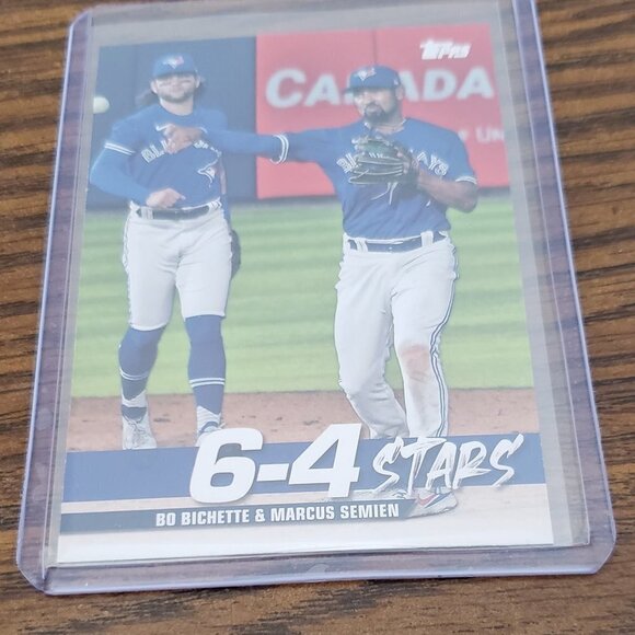 2022 Topps Series 1 6-4 Stars Marcus Semien Bo Bichette TT-1 - Picture 2 of 3